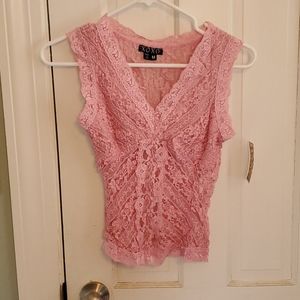 XOXO pink lace top.  Juniors medium NWT